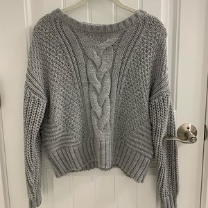 garage knit gray sweater size xs